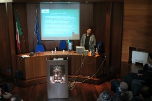 Marco Ferrarini durante il focus con la Polizia di Stato